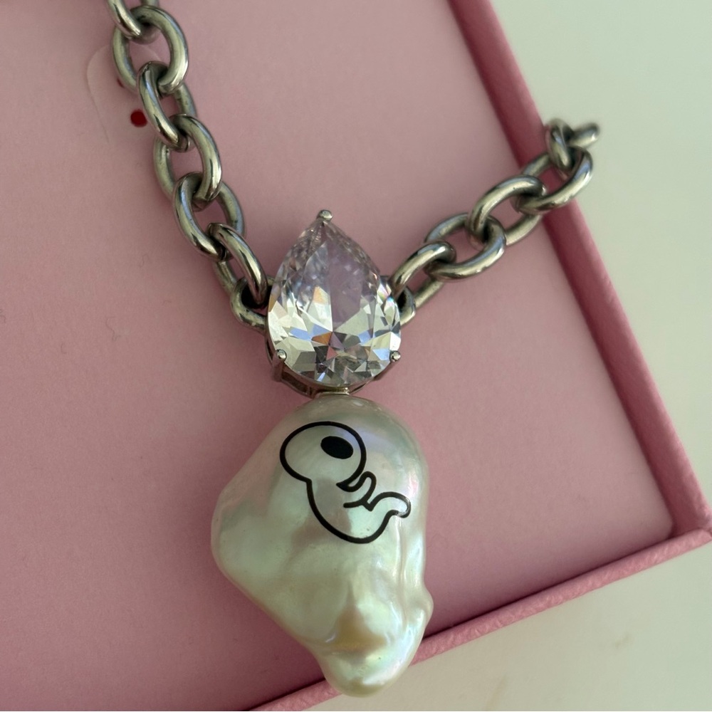 ❗️SOLD❗️Jiwinaia Baroque Fresh Water Pearl
Cable Chain necklace